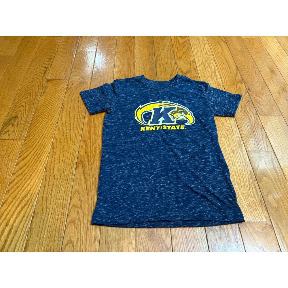 Colosseum Youth Kent State Golden Flashes Navy Space Dye Graphic Tee XS 6-7